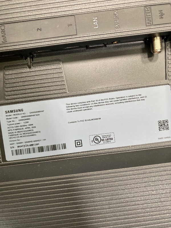 Photo 1 of ****PARTS ONLY NO RETURN NO REFUND ****
Samsung 55-Inch Class Neo QLED QN80H Series Samsung Vision AI Smart TV (2026 Model, 55QN80H) Quantum Mini LED Full Array, Motion Xcelerator 144Hz, 4K AI Upscaling, Alexa Built-in