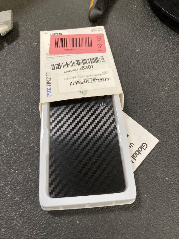 Photo 1 of [Apple MFi Certified] Wallet Tracker Card with Apple Find My (iOS Only) Rechargeable Air Tracker Tags Bluetooth Wallet Finder IP68 Waterproof GPS Tracker Item Finder for Keys, Bags, Passport Black