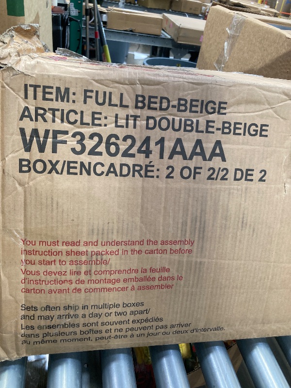 Photo 1 of **Missing Box1**Zoophyter Full Size Bed Frame with Headboard, Modern Upholstered Velvet Platform Bed, Heavy Duty Wooden Slats Support, No Box Spring Needed, Noise-Free & Easy Assembly, Beige