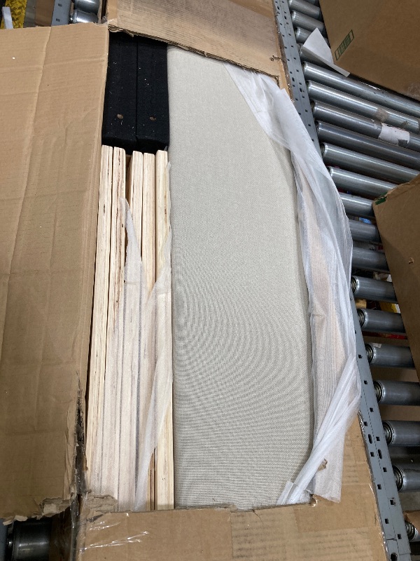 Photo 1 of **Missing Box1**Zoophyter Full Size Bed Frame with Headboard, Modern Upholstered Velvet Platform Bed, Heavy Duty Wooden Slats Support, No Box Spring Needed, Noise-Free & Easy Assembly, Beige