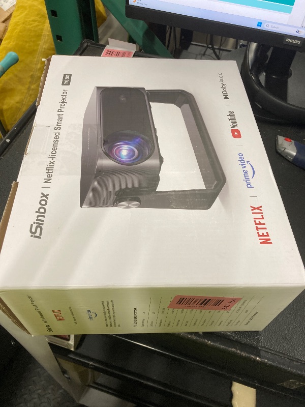 Photo 1 of [2000 ANSI/Auto Focus & Keystone/Built-in APP] 4K Outdoor Projector with Wifi and Bluetooth, Smart Portable Projector Compatible with Netflix/YouTube & Dolby, Home Theater Projector with HDR10+
