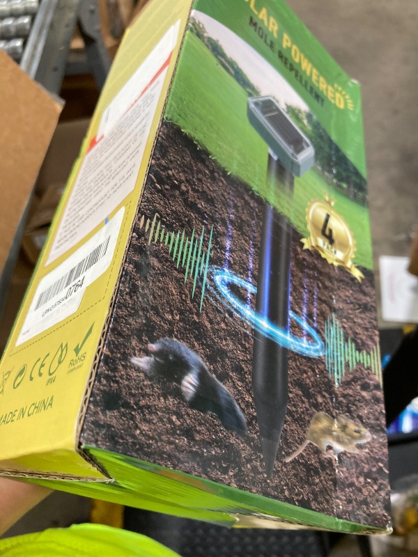 Photo 1 of ***MISSING 2****Mole Repellent Solar Powered, Ultrasonic Repeller 4-Pack, Waterproof Sonic Spikes Gopher Vole Groundhog Snake Chipmunk Mole Deterrent Get Rid of Moles in Your Yard (4)