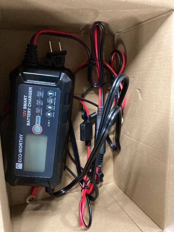 Photo 1 of ***PARTS ONLY***ECO-WORTHY 12V 5A Automatic Smart Battery Charger and Maintainer LCD Display for Lead Acid and Lithium (LiFePO4) Battery