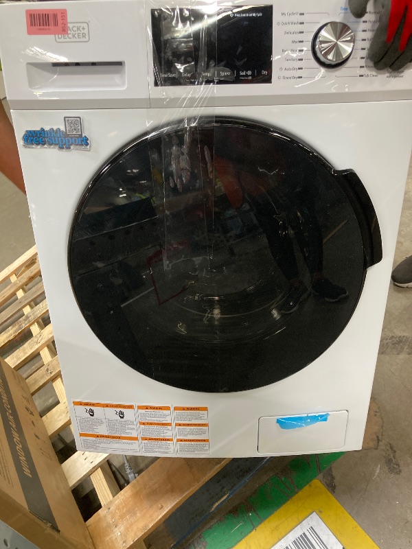 Photo 1 of *** PARTS ONLY ****
BLACK+DECKER Washer and Dryer Combo, 2.7 Cu. Ft. All In One Washer and Dryer with LED Display & 16 Cycles
