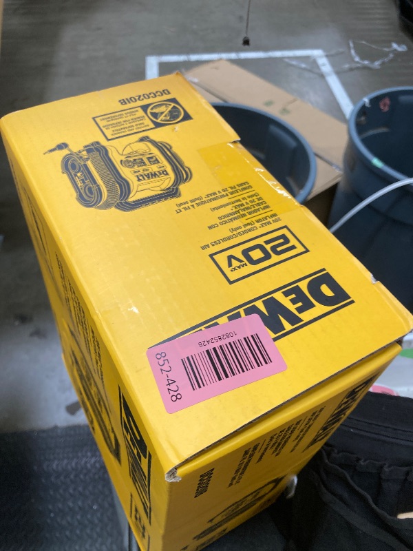 Photo 1 of **MISSING PARTS-ONLY***DEWALT Tire Inflator Portable Air Compressor 20V MAX, Car Air Pump with Automatic Shut Off, LED Light, Tool Only (DCC020IB)