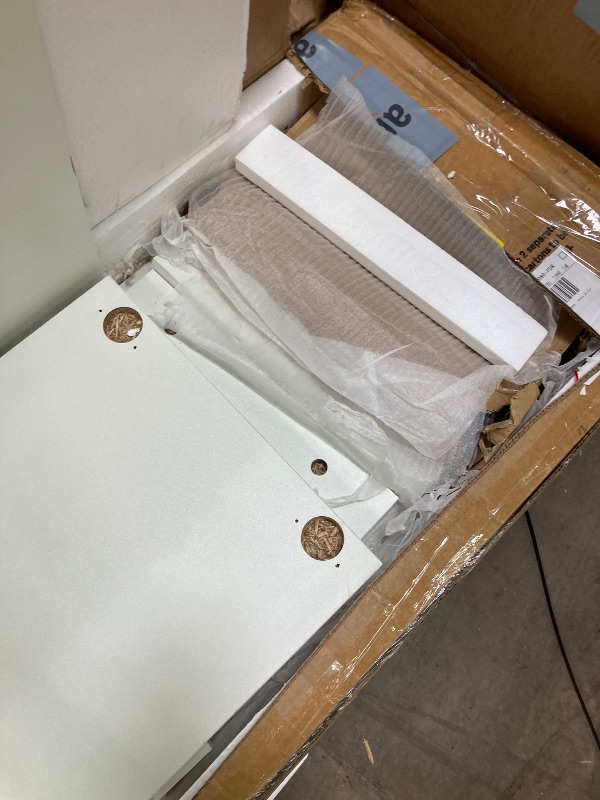 Photo 1 of *partial set box  1/2 , missing the other parts********* OneBlis 80" Fireplace TV Stand for TVs UP to 90", Electric Fireplace Entertainment Center with LED Lights & Storage Cabinets, TV Console for Living Room, Office, White-White