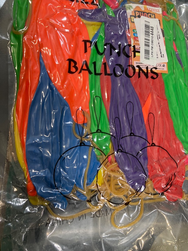 Photo 1 of LEEZZIZZ 30Pcs Punch Balloons, Thickened Neon Punching Balloon Heavy Duty Party Favors for Kids with Rubber Band Handle, Bouncy Balls for Birthday Weddings Goodie Bag Stuffer Supply