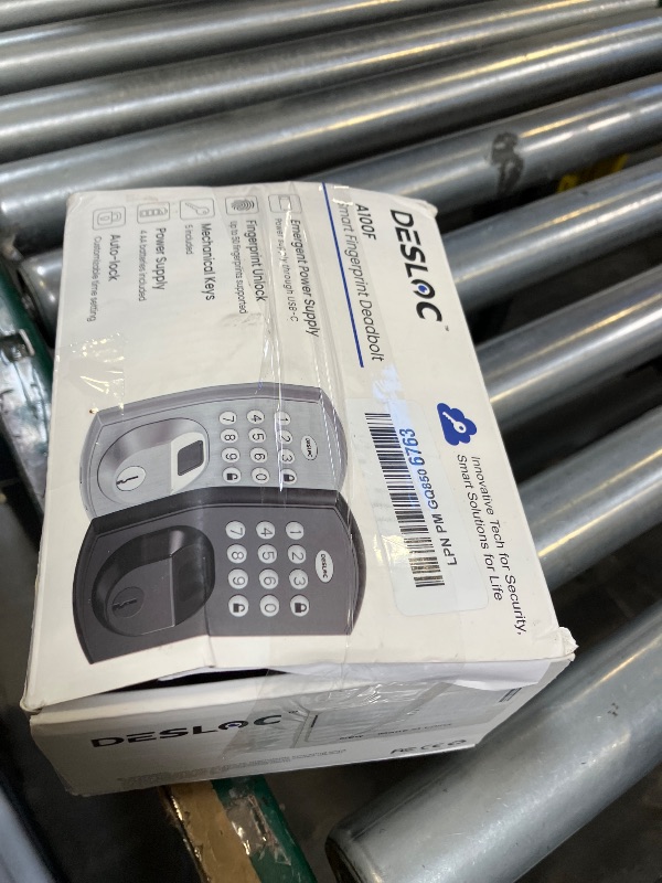 Photo 1 of DESLOC A100F Keypad Fingerprint Door Lock, Keyless Entry Door Lock, Smart Lock Deadbolt for Front Door, Easy Installation, Emergency Power Port,12 Months Battery, IP54 Waterproof, 5 Keys