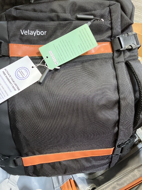 Photo 1 of Velaybor Luggage Sets 3 Piece with Spinner Wheels, Lightweight PC Hardside Suitcase with TSA Lock & YKK Zippers, 20 Inch Carry On Luggage with Travel Bag for Men and Women, Black