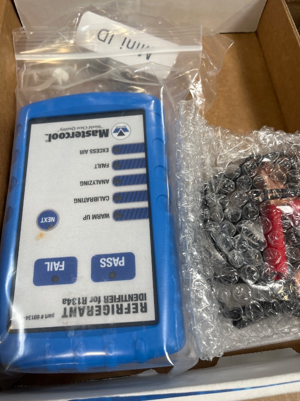 Photo 1 of Mastercool 69134-A R134a Refrigerant Identifier – Compact Pass/Fail Analyzer with NDIR Technology, Portable A/C Purity Tester, Includes Calibration Kit