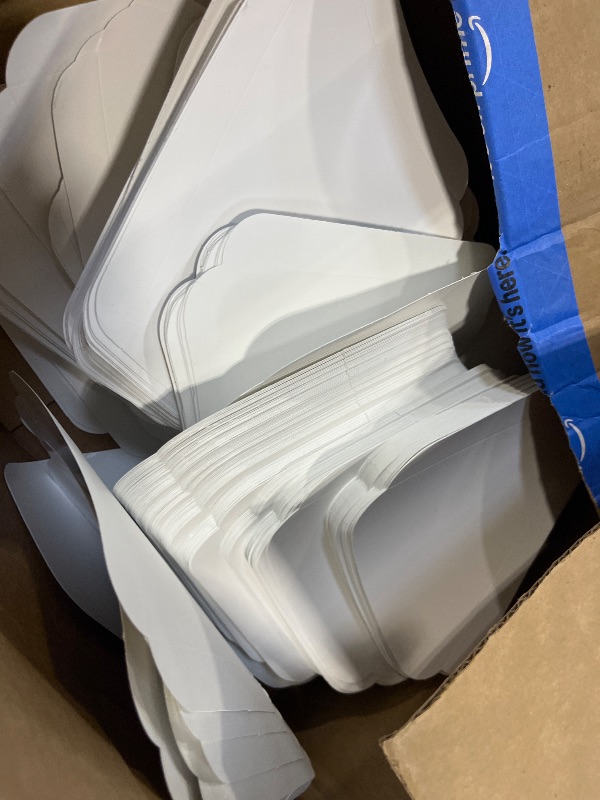 View 2 of SCT 1480 Paperboard White Pizza Slice Wedge, 8-7/16" Length x 7-3/4" Width (Case of 500)