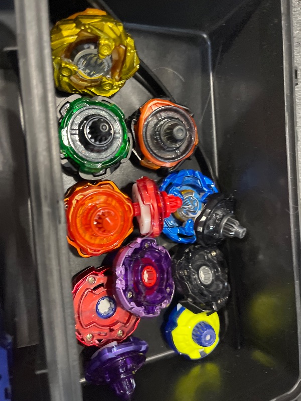 Photo 1 of Gyro X Battling Blade Set, 12 Spinning Tops, 3 Launchers and 1 Grip with Storage Box, Kids Toys Birthday Gift Ideal for 6+ Years Old Boys