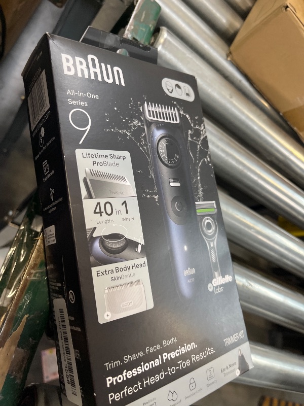 Photo 1 of Braun Series 9 All-in-One Beard & Body Grooming Kit for Men, Cordless Trimmer, Hair Clippers & Shaver for Face, Hair & Body with Gillette Labs Razor, AIO 9530