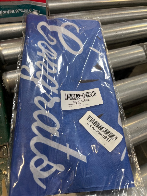 Photo 1 of 2026 Graduation Decorations, Graduation Banner Class of 2026, Hanging Congratulations/Congrats Grad Banner for Door and Porch, Party Decor - Blue