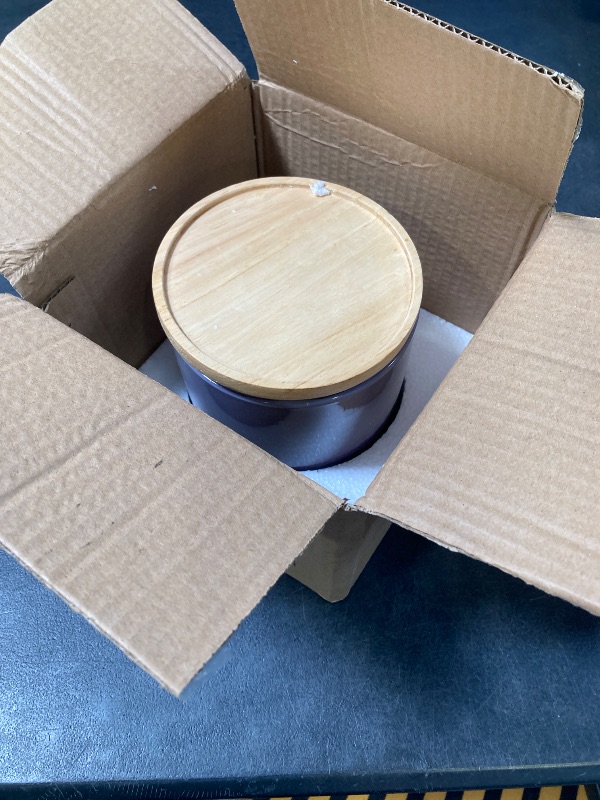 Photo 1 of Sweejar Ceramic Food Storage Jar, Stackable Kitchen Canisters, Containers with Airtight Seal Wooden Lid for Serving Coffee Grounds, Coffee Bean, Flour, Tea, Spice and More - 39 Fl Oz (Gradient Purple)