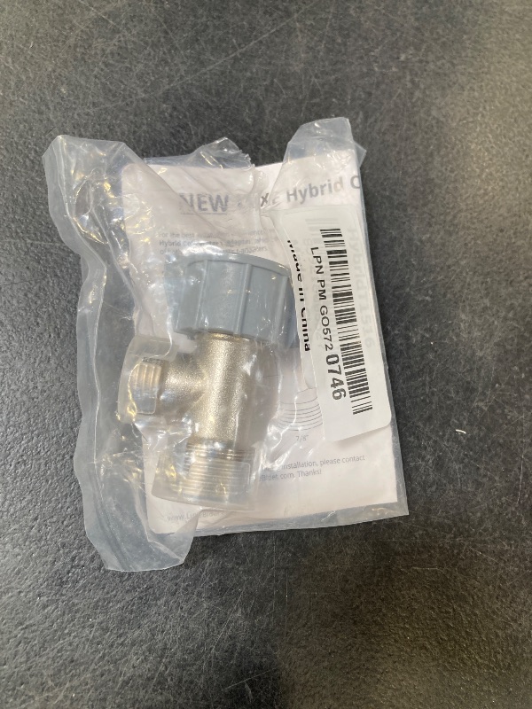 View 2 of Bidet T Adapter, Brass 3 Way Tee Connector (7/8"x7/8"x3/8") with Gasket, Toilet Faucet Splitter for Bidet, RV & Home Diverter Hose Fitting