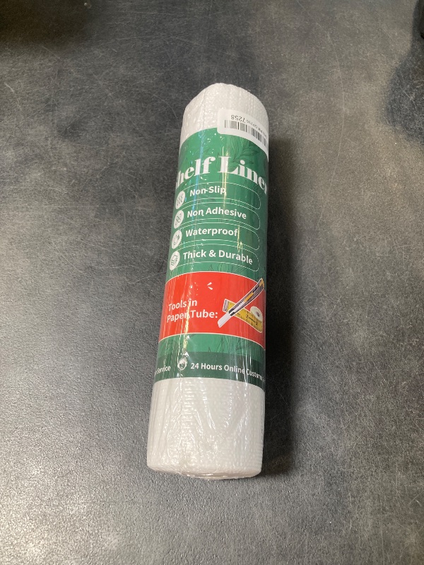 Photo 1 of Shelf Liners for Kitchen Cabinets 12in x 20FT, Non Adhesive Drawer Liner Pure White Thickened Shelf Liner Non-Slip Easy to Clean for Tool Box Refrigerator with Knife and Tape Measure