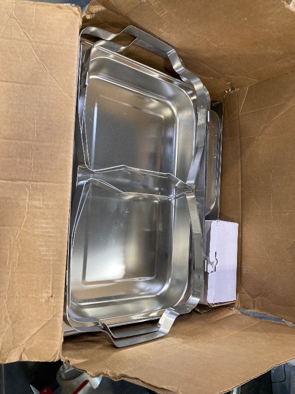 Photo 1 of ORNKAT Chafing Dish Buffet Set[4 Pack] 8QT Stainless Steel Buffet Chafers,Catering Food Warmers Set With 7 Trays