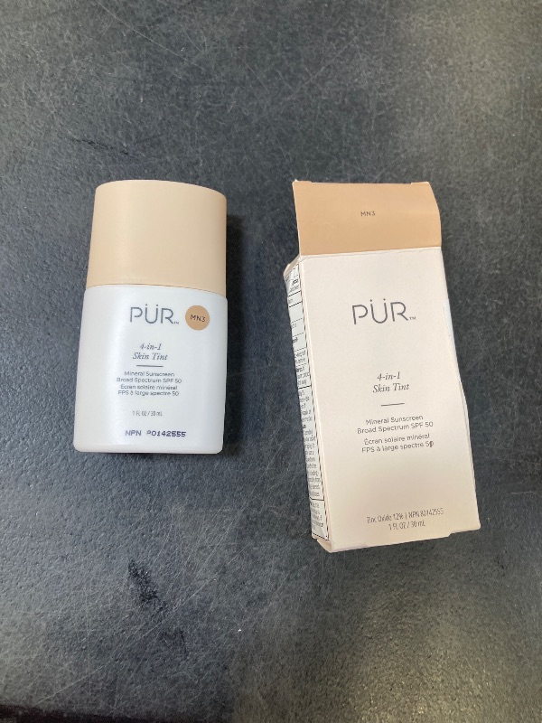 Photo 1 of PÜR MINERALS Tinted Sunscreen for Face, 4-in-1 Skin Tint - Broad Spectrum Mineral Sunscreen, SPF 50 - Tinted Facial Moisturizer, Primer & Foundation for Sun Protection - Lightweight, Buildable, Linen