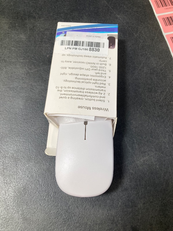Photo 1 of AIKOKOK Wireless Bluetooth Mouse, Rechargeable, Dual Mode Bluetooth 5.2 & 2.4G USB, LED Lights, Slim, Silent, Portable Computer Mouse for Laptop, PC, MacBook, iPad, Tablet (White)