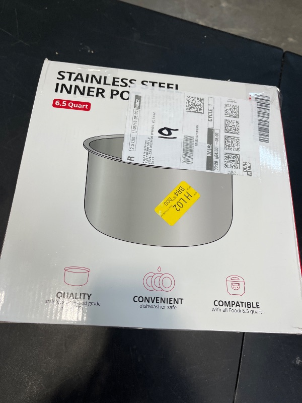Photo 1 of Goldlion Stainless Steel Inner Pot Compatible with Ninja Foodi 6.5 Quart Accessories Replacement Insert Liner