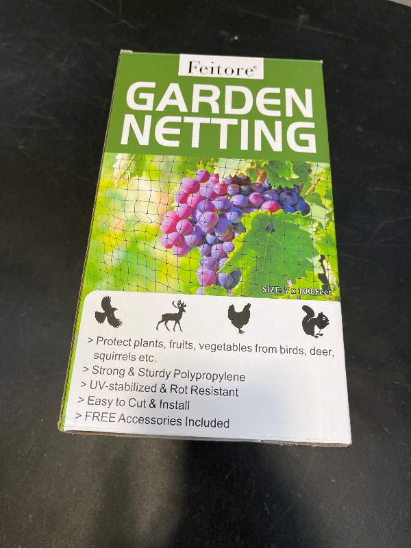 Photo 1 of Feitore Deer Fence Netting, 7 x 100 Feet Anti Bird Deer Protection Net Reusable Protective Garden Netting for Plants Fruit Trees Vegetables Against Birds and Other Animals