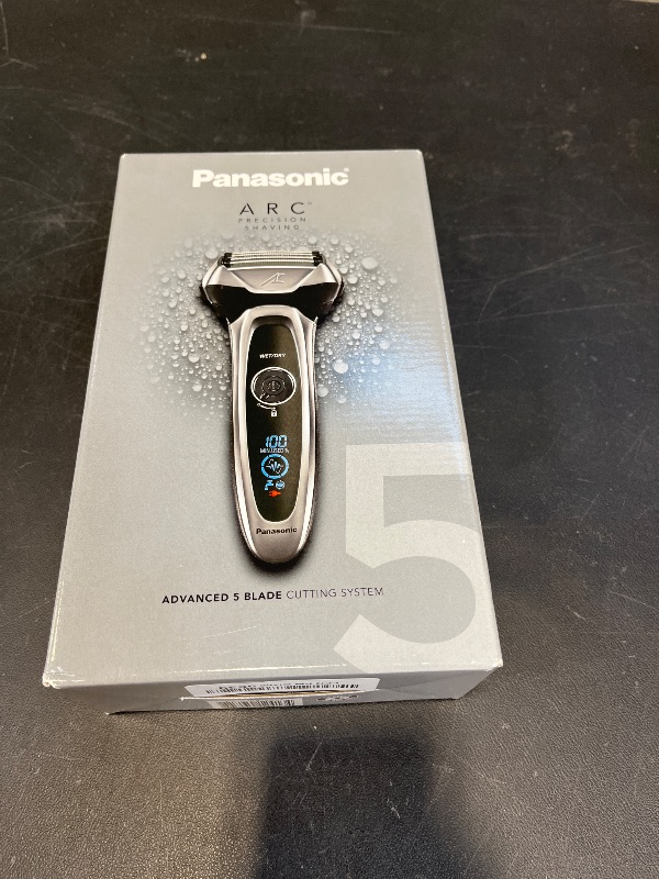Photo 1 of Panasonic ARC5 Electric Razor for Men with Pop-Up Trimmer, Wet/Dry 5-Blade Electric Shaver with Intelligent Shave Sensor and Multi-Flex Pivoting Head, ES-LV65-S (Silver)