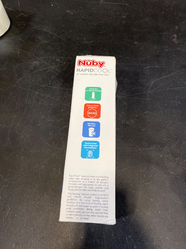 Photo 1 of Nuby RapidCool Portable Baby Bottle Maker - with Milk Powder Dispenser and Digital Lid - Ideal for Travel Bottles and Night Feeds - Stainless Steel