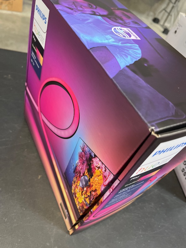 Photo 1 of Philips Hue Play Gradient 55" Smart TV Light Strip - Flowing Multicolor LED Color-Changing TV BackLight - Sync with TV, Music, and Gaming - Requires Bridge and Sync Box - Control with App or Voice