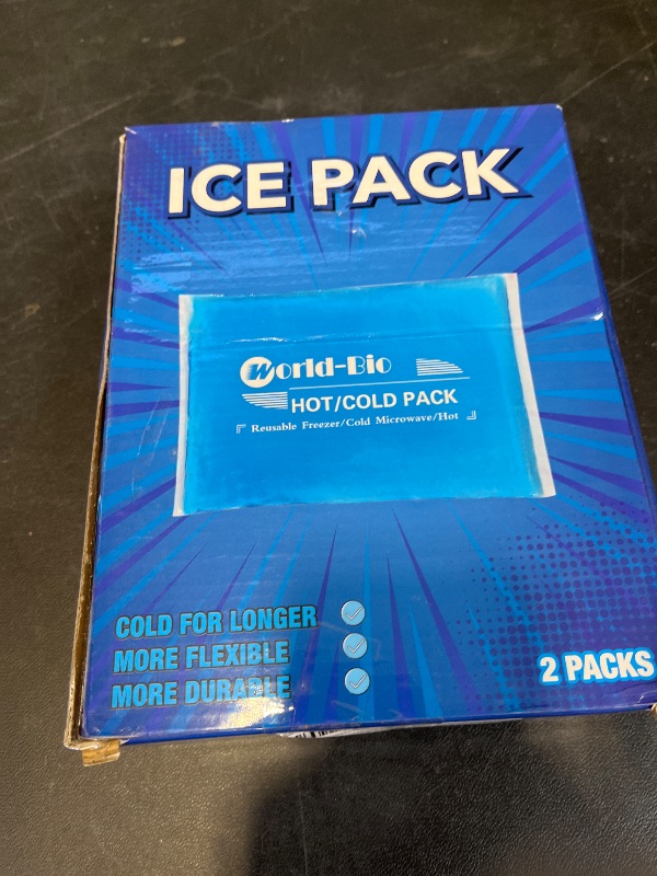 Photo 1 of Large Ice Packs for Injuries Reusable Gel(8.3''×12.4''), 2 Pack Flexible Cold Pack for Pain Relief, Hot/Cold Compress Therapy Gel Freezer Pack for Shoulder, Back, Legs, Knee, Surgery, Swelling