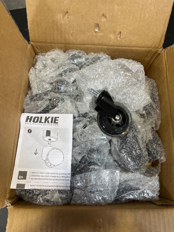 Photo 1 of HOLKIE Office Chair Wheels Roller Blade Caster - Rubber Replacement for Office 11x22mm Transparent 3 Inch - Hardwood Floors Gaming Chair Wheels Set of 30 - Smooth & Silence Gliding for Desk