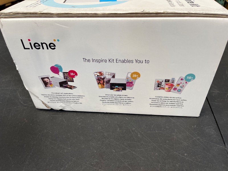 Photo 1 of Liene PixCut S1 Inspire Kit - All-in-One Color Sticker Printer & Cutting Machine, Thermal Dye-Sublimation Photo Printer, 300 DPI, Color Label Maker with 180 Sheets (36 Photo + 144 Sticker Paper)