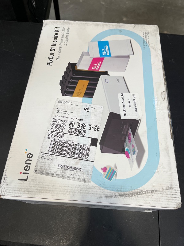 Photo 1 of Liene PixCut S1 Inspire Kit - All-in-One Color Sticker Printer & Cutting Machine, Thermal Dye-Sublimation Photo Printer, 300 DPI, Color Label Maker with 180 Sheets (36 Photo + 144 Sticker Paper)