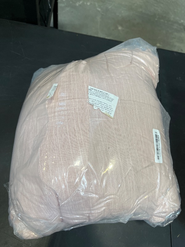 Photo 1 of hadamick Ruffle Comforter Set King Size 3 Piece - Blush Pink Boho Farmhouse Bedding with Lace Trim & Pintuck Details (104"x90")