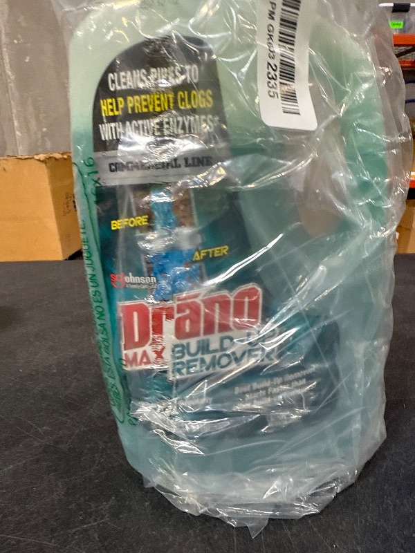 Photo 1 of Drano Max Build Up Remover Drain Cleaner, Enzymes & Probiotics Prevents Clogs & Remove Odor-Causing Buildup, Safe for Septic, Toilets & Pipes in Bathroom Drains & Kitchen Sinks, Commercial Line, 60 oz