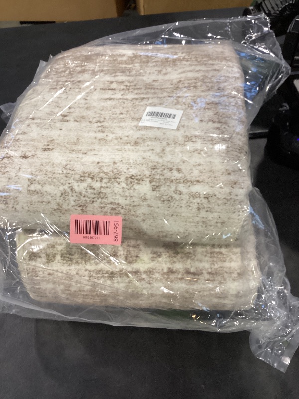 Photo 1 of LOONGRUG 8x10 Area Rugs Washable Neutral Modern Rug for Living Room Brown