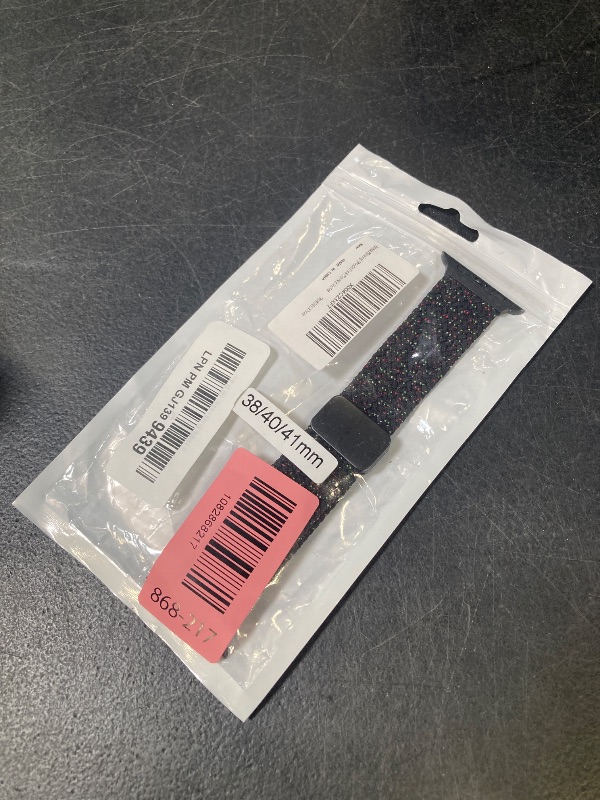 Photo 1 of 4 Pack Slim Braided Stretchy Compatible with Apple Watch Band 38mm 42mm 40mm 44mm 41mm 45mm 46mm 49mm Women Men, Solo Loop Nylon Thin Strap for iWatch Series 11 10 9 8 7 SE 6 5 4 3 Ultra