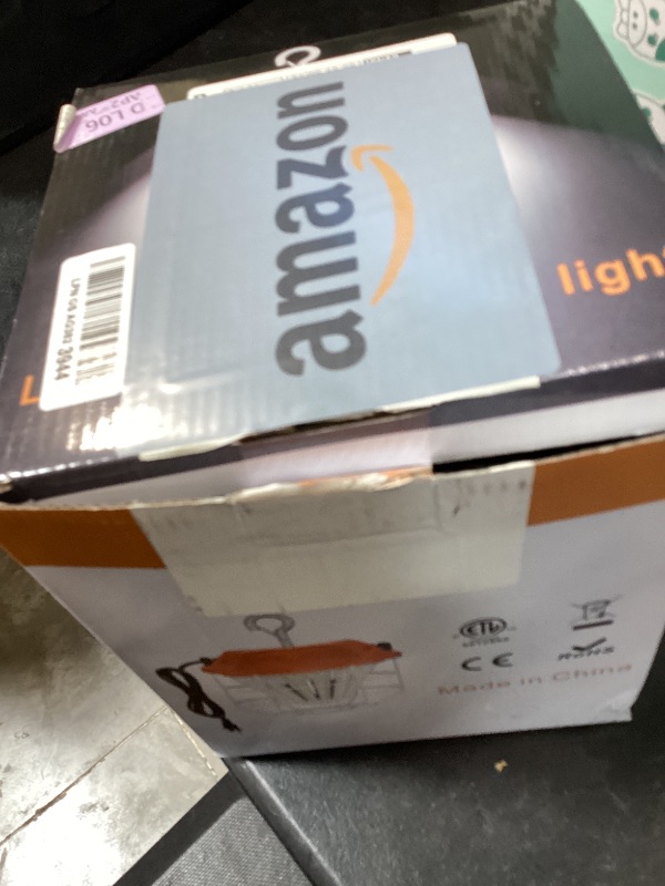 Photo 1 of LED Temporary Work Light 100W, 15000 Lumen Construction Light, 5000K Daylight White, IP65 Waterproof Dustproof, Portable Hanging Lighting for Jobsite Workshop High Bay and Damp Locations