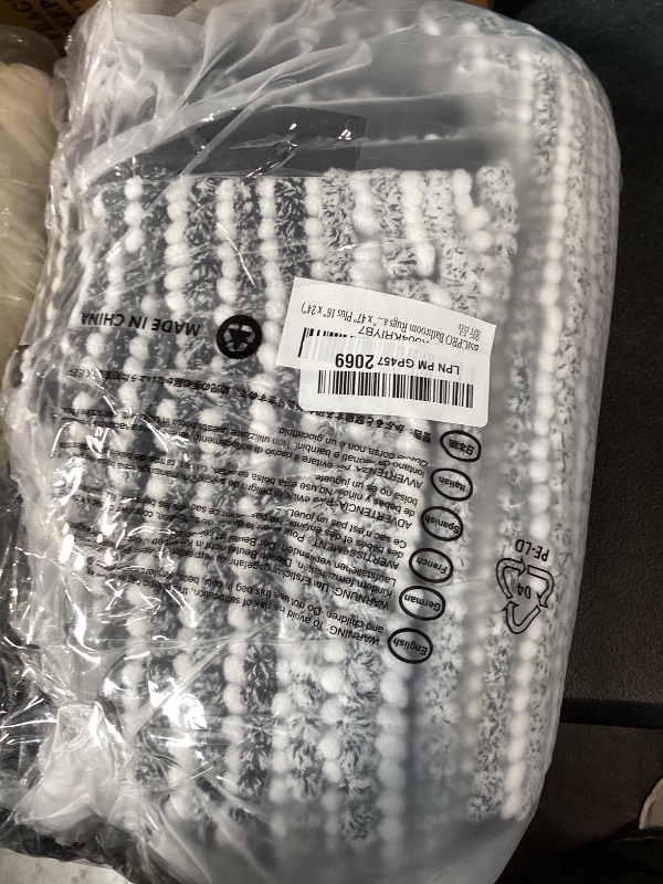 Photo 1 of BSICPRO Bathroom Rugs and Mats Sets, 2 Piece Thick Absorbent Chenille Non Slip, Soft Shaggy Bath Room Floor Mats for Bathroom, Machine Washable (Blue Grey, 20" x 47" Plus 16" x 24")