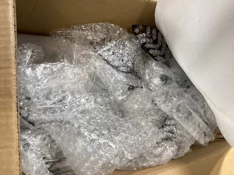 Photo 1 of Crystal Ceiling Light Fixture Semi Flush Mount Ceiling Light Fixture Black Leaves Chandeliers Lighting for Bedroom Living Room Dining Room Kitchen Hallway Foyer
