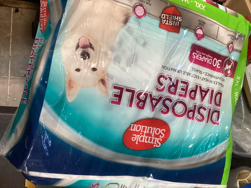 Photo 1 of Simple Solution Female Dog Diapers, Disposable Dog Diapers, XXL, 30 Count