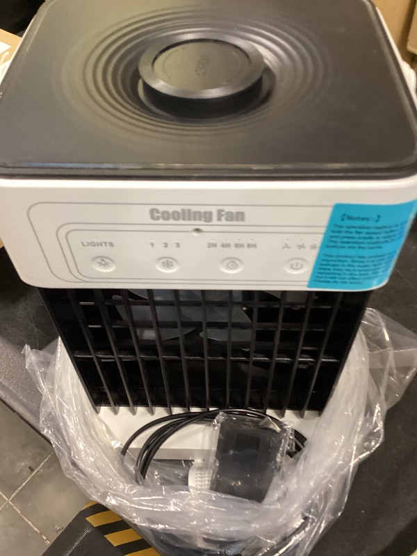 Photo 1 of Portable Air Conditioners, Upgraded Motor Evaporative Air Cooler with Remote, 3 Speeds & 3 Mist, 7 Color Night Light Cooling Fan with 2-8H Timer, 1100ML Personal AC Unit for Bedroom Office