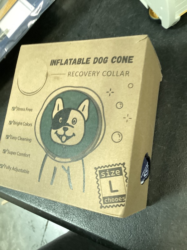 Photo 1 of Toptakeit Elevated Inflatable Dog Cone Collar to Stop Licking, Dog Donut Collar After Surgery, Soft Pet Cone Alternative for Small Medium Large Dogs