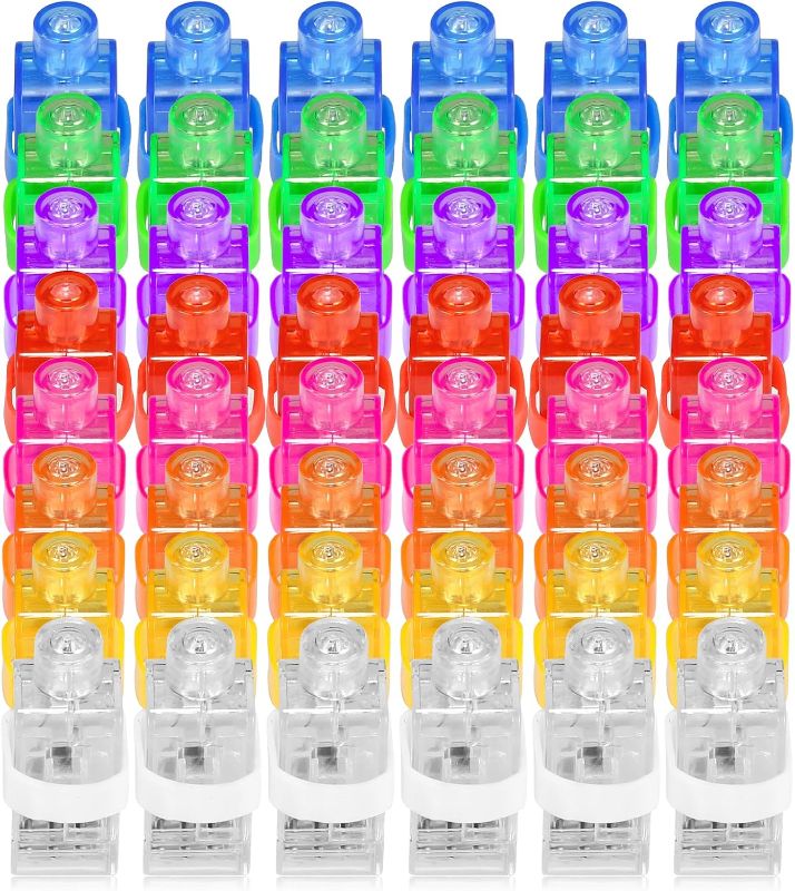 Photo 1 of CALIFORNIA CADE ELECTRONIC Finger Lights, 50Pcs in 8 Colors Finger Flashlights for Kids Adult Halloween Party Favors for Trick or Treats Goodie Bag, Led Finger Lights for Easter Halloween Christmas