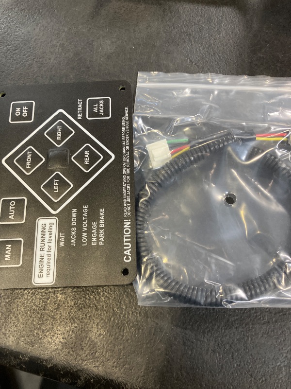 Photo 1 of LLYZFED 368991 RV Leveling Touch Control Panel with Harness Adapter Fit for Lippert/Kwikee Ground Control and Travel Trailer Leveling System Replace# 359080 359072 140-1226 500629 500629S 141-0023012