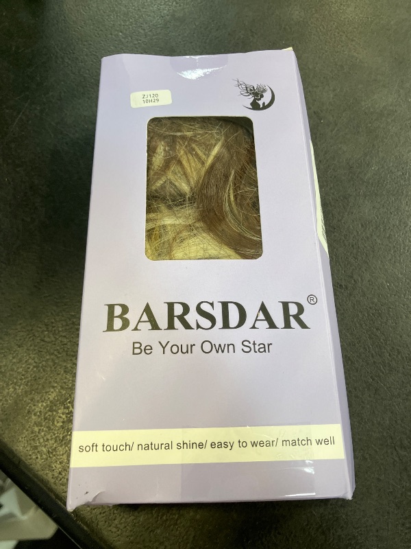 Photo 1 of BARSDAR 20 Inch Claw Clip Synthetic Brown Blonde Wavy Ponytail Extension