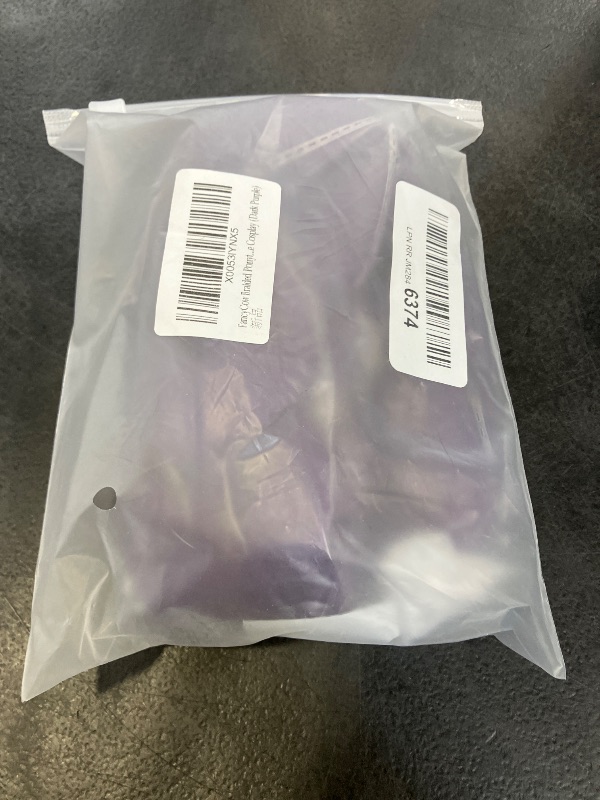 Photo 1 of Braid Ponytail Extensions with Hair Ties Purple 24 Inch Braided Ponytail Hair Pre Braiding Hair Extensions for Halloween Costume Cosplay (Dark Purple)