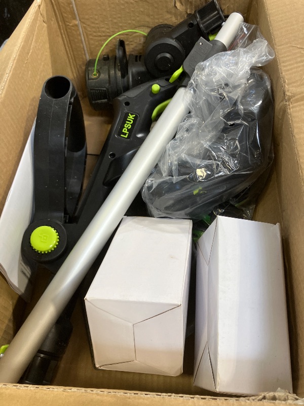 Photo 1 of 13-Inch Electric Weed Wacker with Dual Line Auto Feed, 20V 4.0Ah Battery Powered Weed Eater with Fast Charger, 3-in-1 Cordless String Trimmer/Lawn Edger/Mini Mower, Lightweight Grass Cutter for Yard
