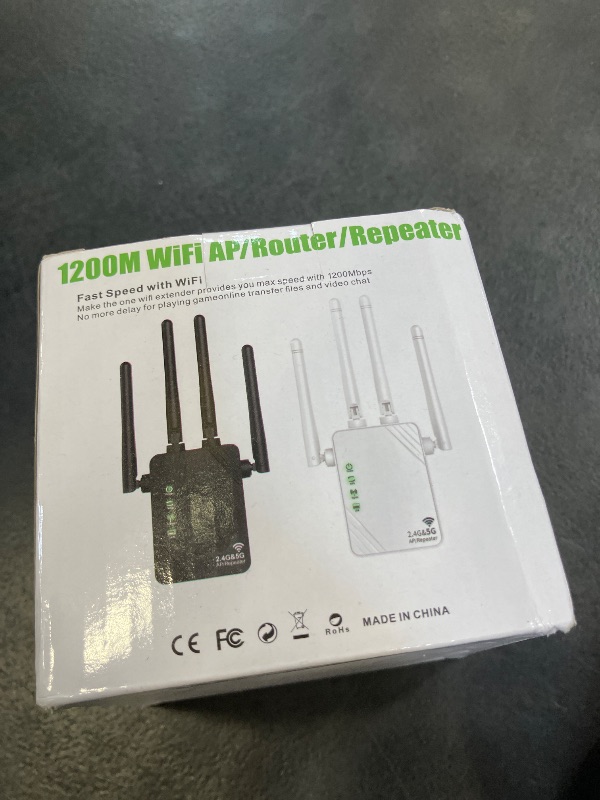 Photo 1 of WiFi Extender, Dual Band 5GHz/2.4GHz WiFi Extender Signal Booster with Ap Mode & Ethernet Port, WiFi Extenders Signal Booster for Home Up to 12888 Sq.ft Coverage and 105 Devices, Easy Setup