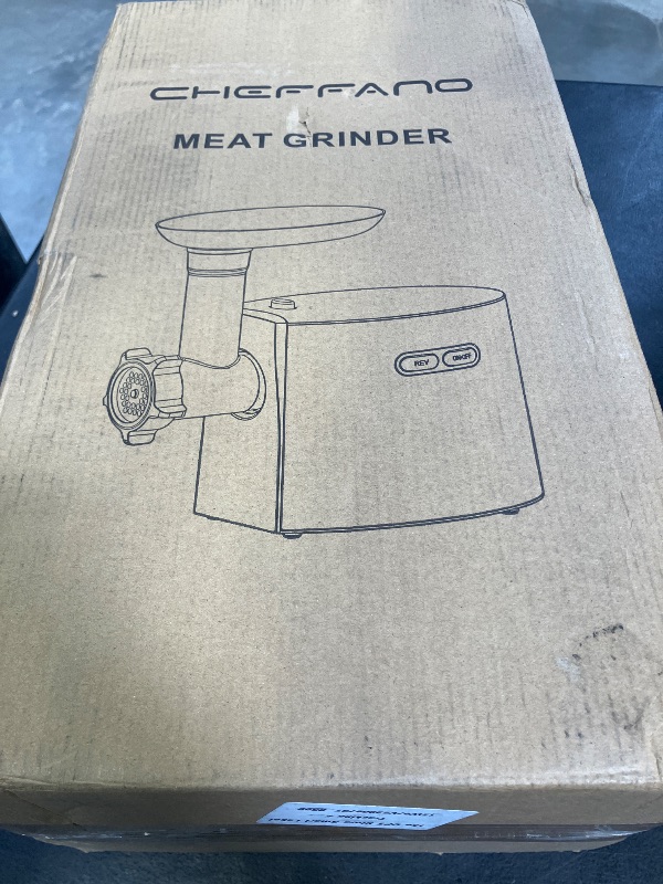 Photo 1 of CHEFFANO Meat Grinder, 2600W Max Meat Grinder Electric, ETL Approved Heavy Duty Meat Mincer Machine with 2 Blades, 3 Plates, Sausage Stuffer Tubes & Kubbe Kit for Home Kitchen Use